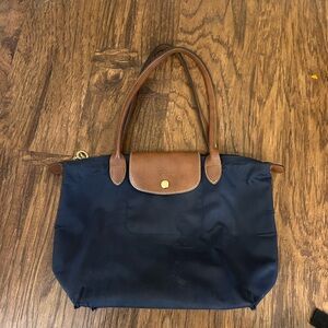 Navy longchamp le pliage original M purse